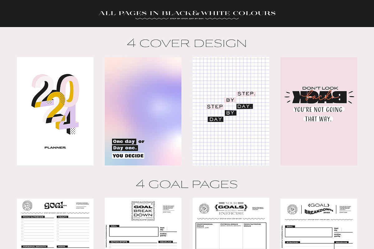 SELF GROWTH PLANNERS, a Stationery Template by Ruslana Lubenets (Photo 12 of 13)