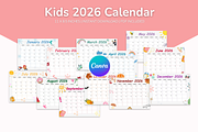 2026 Canva Kids Calendar Template, a Card Template by Snapybiz (Thumbnail 1 of 10)
