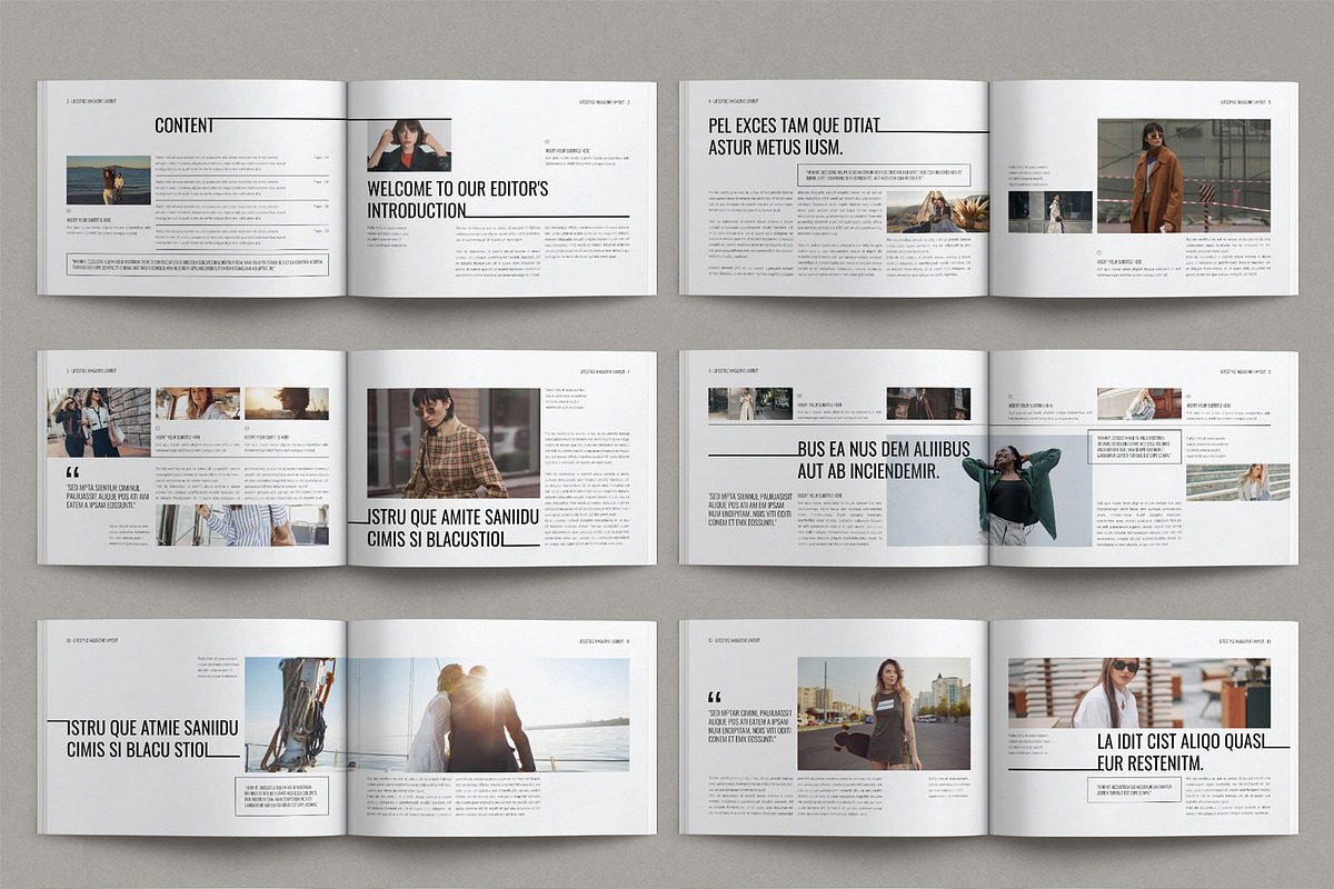 Lifestyle Magazine Layout Landscape, a Magazine Template by TemplatesForest (Photo 2 of 2)