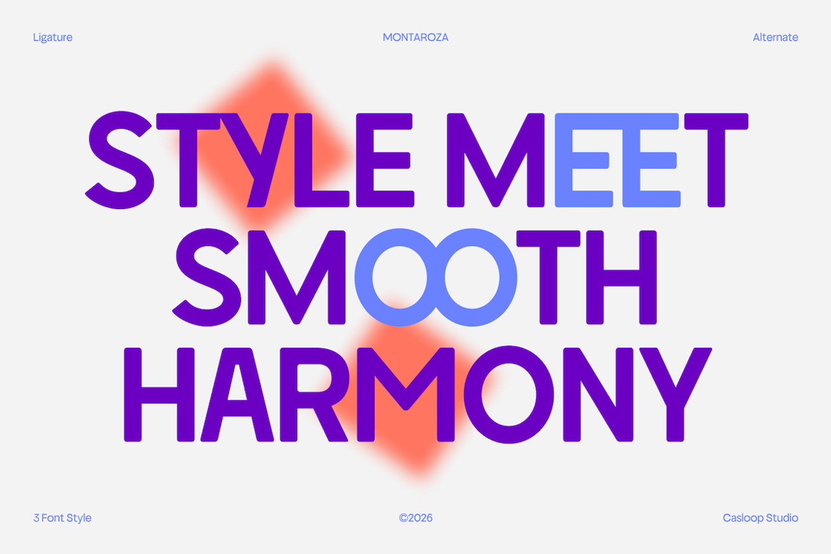 Montaroza – Rough Texture Geometric, a Sans Serif Font by Casloop Studio (Photo 4 of 10)