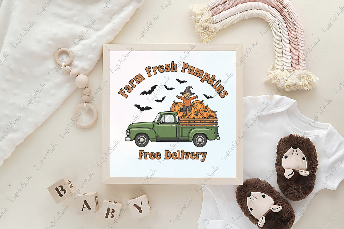 Halloween Farm PNG Sublimation, an Illustration by CraftArtStudio (Photo 4 of 4)