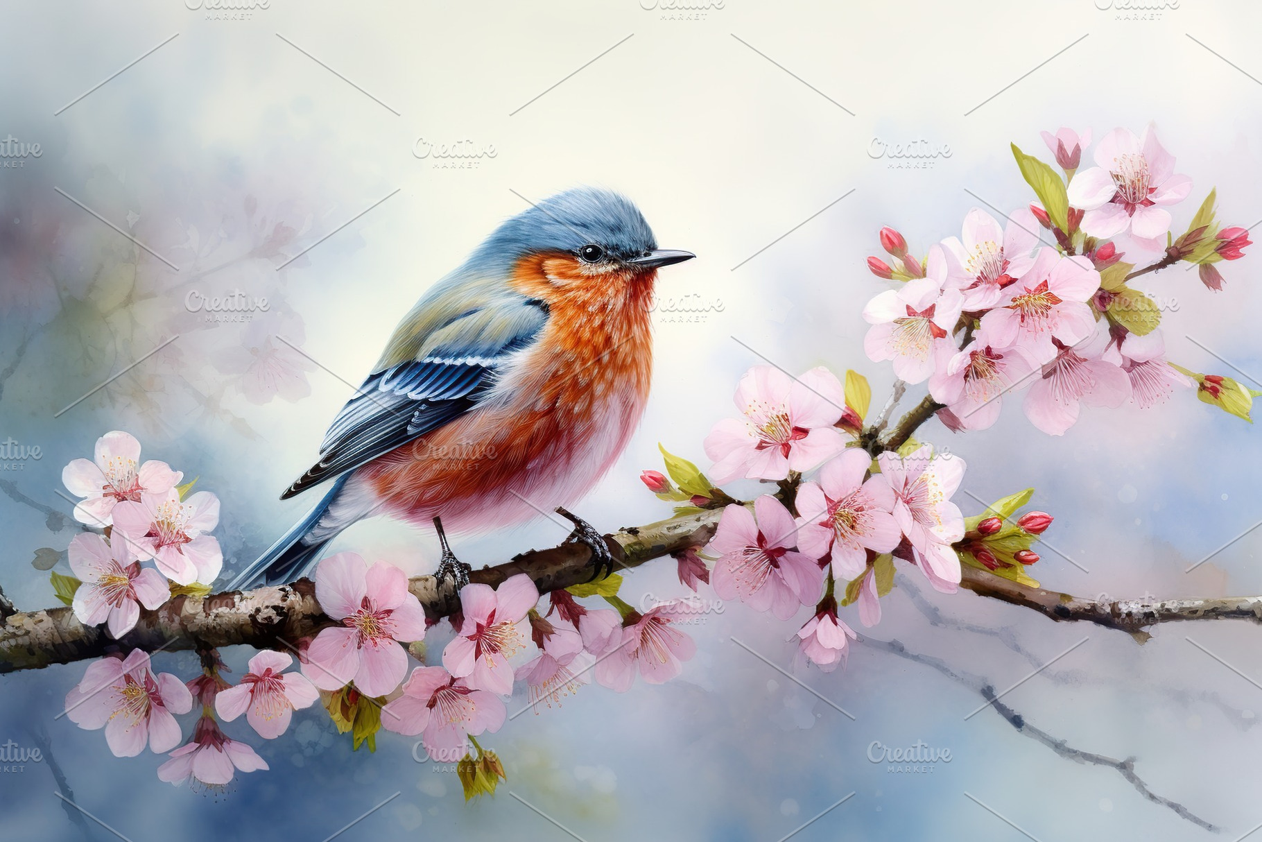 Little bird sitting on a branch of tree, an Animal Photo by AlyaAnd
