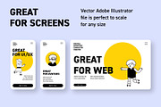 Vector Geometric Character Creator, a Person Illustration by Katedsgn (Thumbnail 6 of 7)