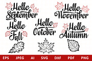 Hello Fall lettering mini bundle svg, an Object Graphic by Zoya Miller (Thumbnail 1 of 5)