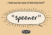 Speener, a Font by CozyFonts Foundry (Thumbnail 1 of 5)