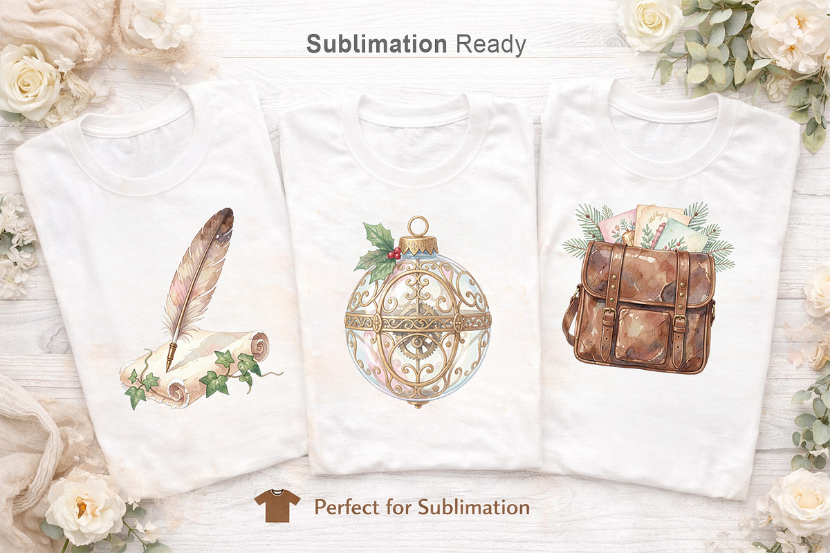 Victorian Christmas Sublimation, a Decorative Illustration by Artnoy (Photo 5 of 8)