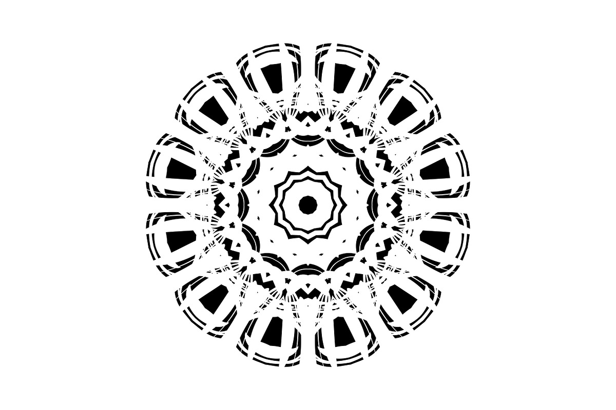 Ornamental Black White Mandala Pack, a Decorative Illustration by NJ Himel (Photo 57 of 103)