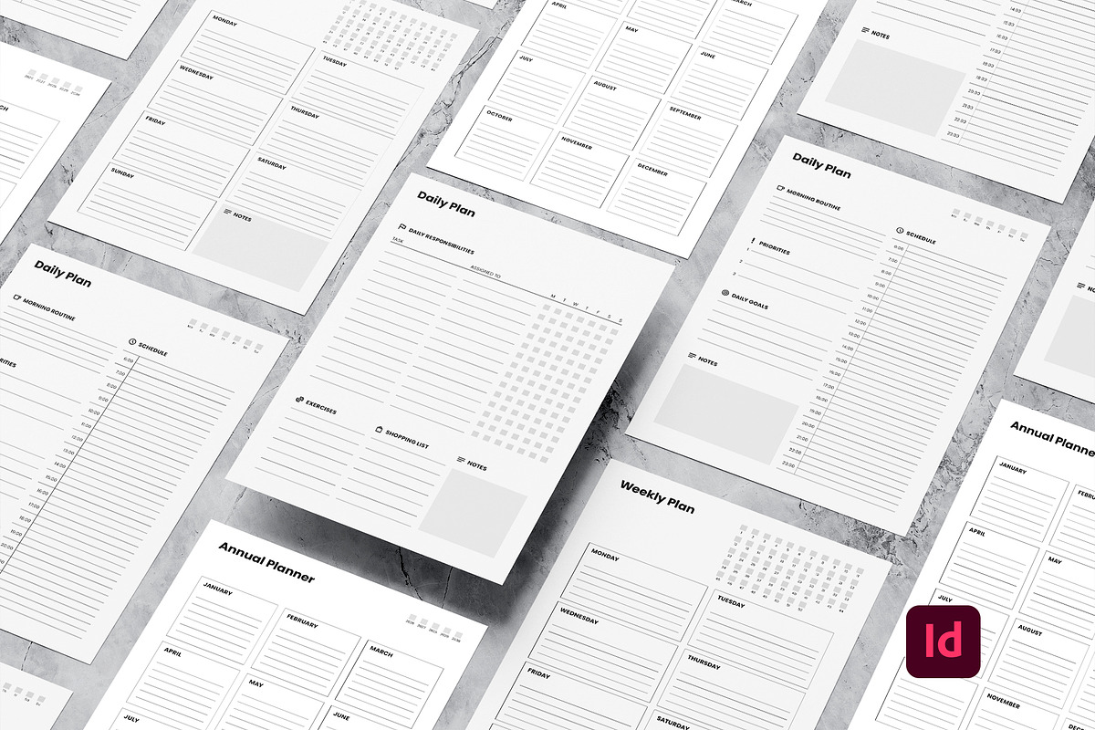 Minimalist Planner Templates, a Flyer Template by Template Temple (Photo 1 of 5)