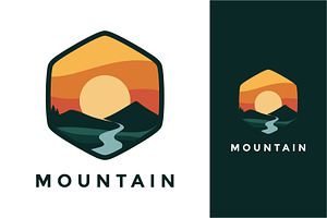 Minimalist Landscape Hills Logo