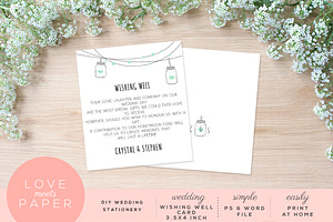Wishing Well Wedding Card W1017