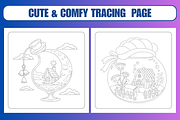 Fairy Bottle Cottage Coloring Pages, a Decorative Illustration by Coco Bloom (Thumbnail 4 of 6)