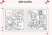 Cozy Cat Crimes Cute Coloring Pages, a Decorative Illustration by Ink Gallery (Thumbnail 2 of 4)