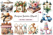 Parisian Summer Clipart, an Illustration by DreamArtGraphic (Thumbnail 1 of 4)