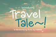 Travel Tale, Handwritten Font., a Handwritten Font by Kaikhia (Thumbnail 1 of 6)