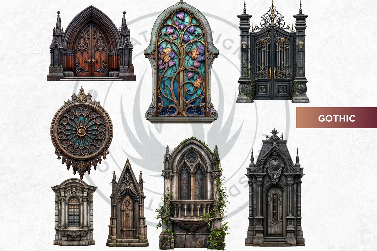 World Architecture Doors and windows, a Decorative Illustration by ThatsDesignArt (Photo 7 of 10)