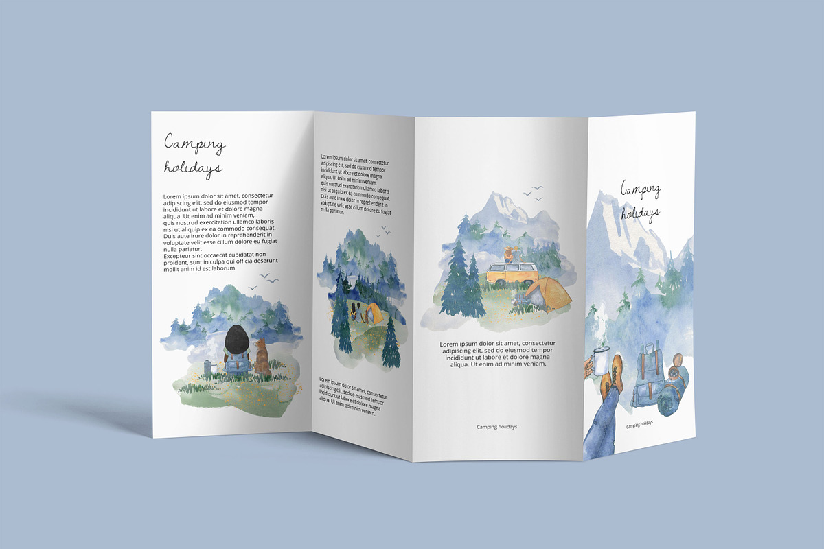 Watercolor travel bundle, summer set, a Person Illustration by LyubovZaytseva (Photo 3 of 20)