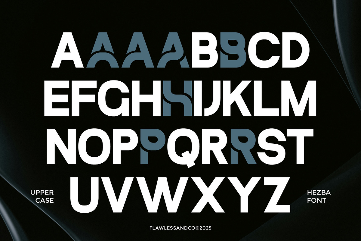 Hezba - Modern Sans Serif Font, a Sans Serif Font by Flawless And Co (Photo 7 of 10)