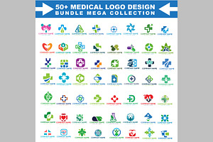 50+ Medical Logo Design Mega Bundle, a Branding & Logo Template by ArmanHossen75