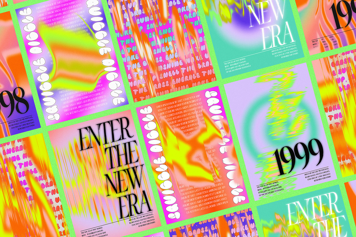 Bleached 90s Gradient Kit, a Texture Graphic by angelainthefields (Photo 7 of 9)
