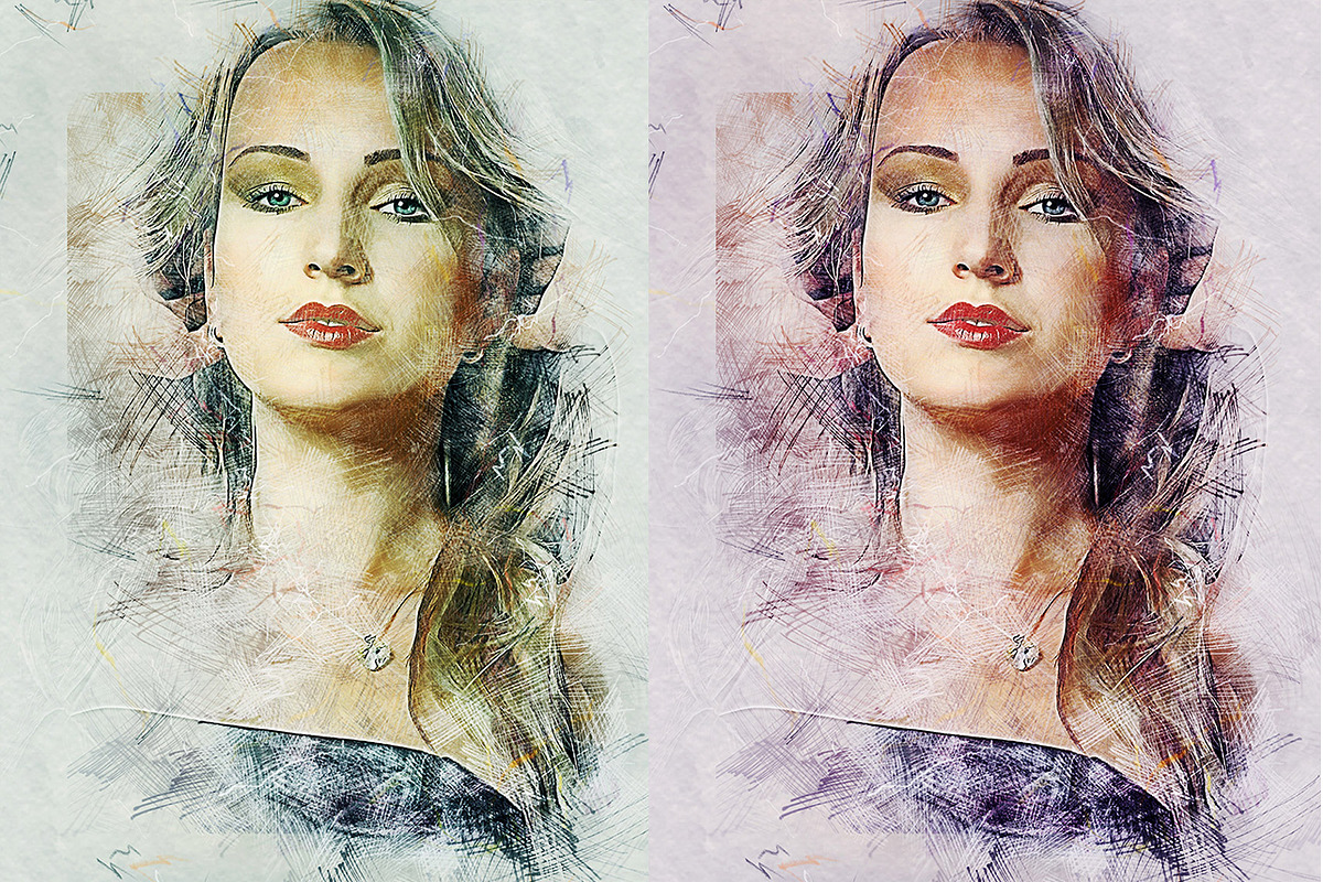Soft Colored Pencil Photoshop Action, an Action Add-On by GorynArt (Photo 11 of 16)