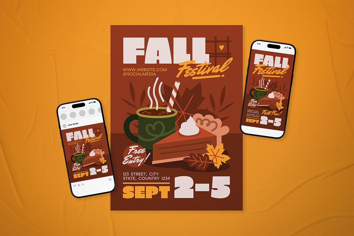 Fall Festival Event Flyer Set, a Flyer Template by The Good Store (Photo 1 of 2)