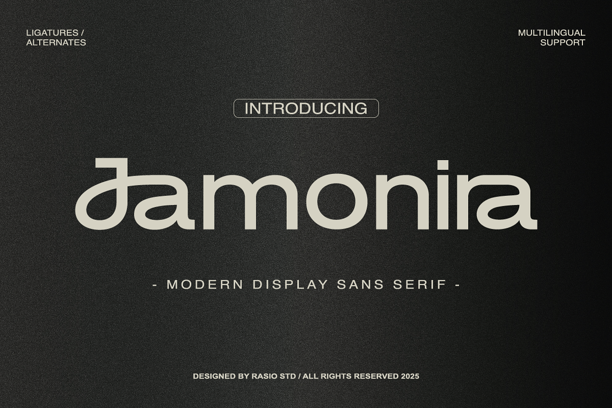 Jamonira Modern Display Sans Font, a Sans Serif Font by Rasio Studio (Photo 1 of 9)