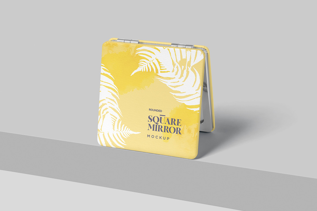 Square Compact Mirror Mockups, a Product Mockup by GfxFoundry (Photo 6 of 7)