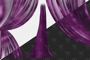 Purple Shimmer Curtains Clipart