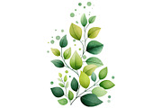 Watercolor Leaves Clipart, a Decorative Illustration by BazziBa♥ (Thumbnail 5 of 6)