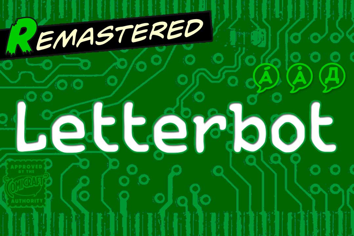 Letterbot - a comic book robot font