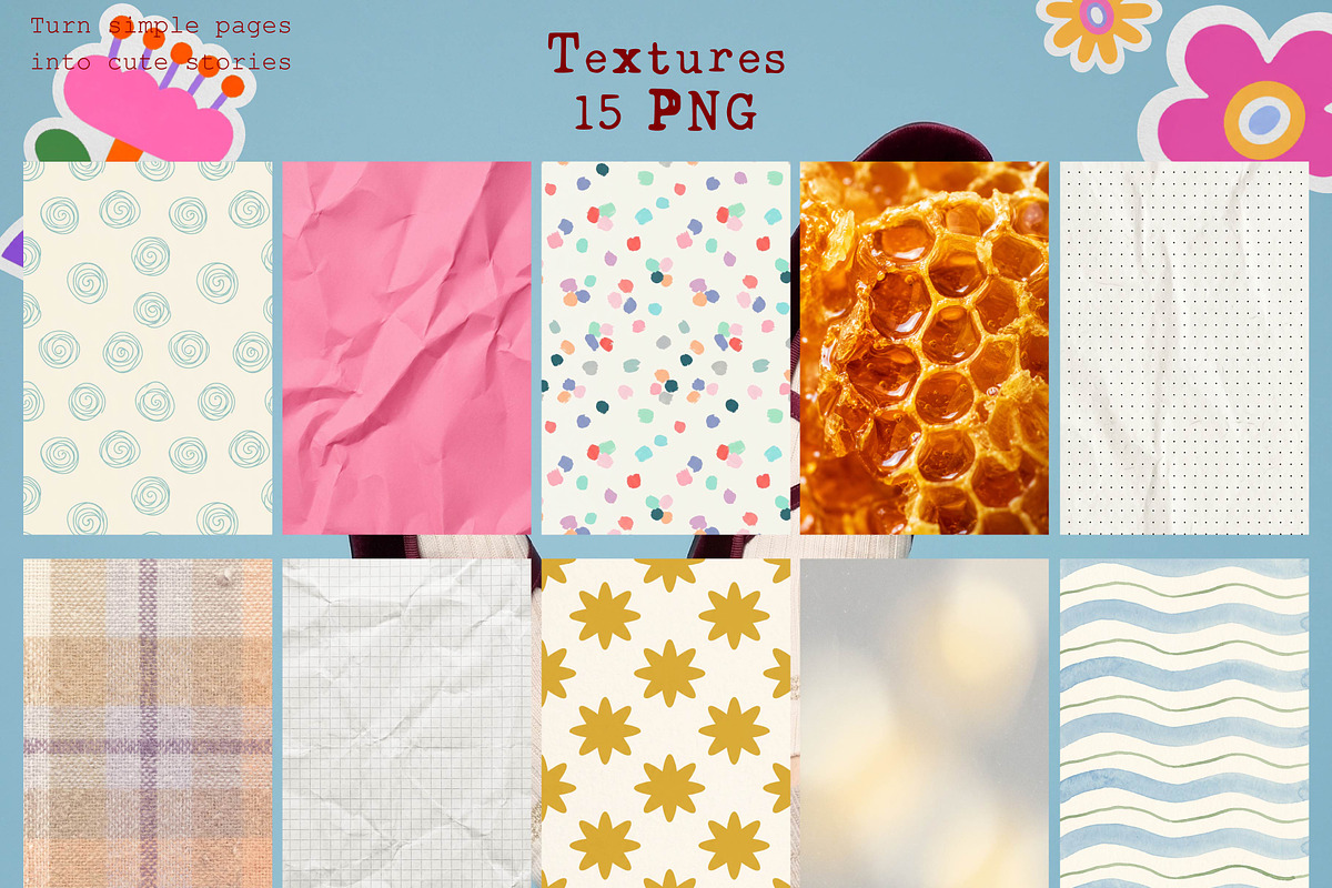 Retro Pastel Scrapbook Journal Kit, an Object Graphic by DreamoraArt (Photo 5 of 13)