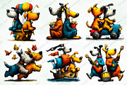 Quirky Dogs Friendship Clipart, an Illustration by Creative Art (Thumbnail 2 of 9)