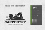 Carpentry Handyman Logos Set, an Illustration by Chelovector (Thumbnail 3 of 3)
