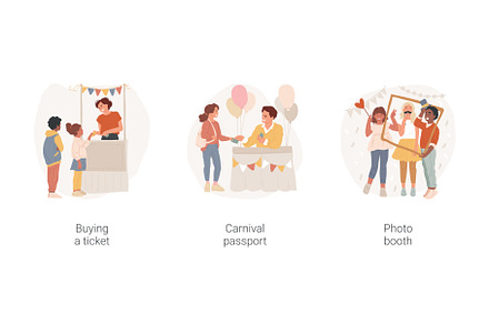 School fair isolated cartoon vector, an Education Illustration by Visual Generation
