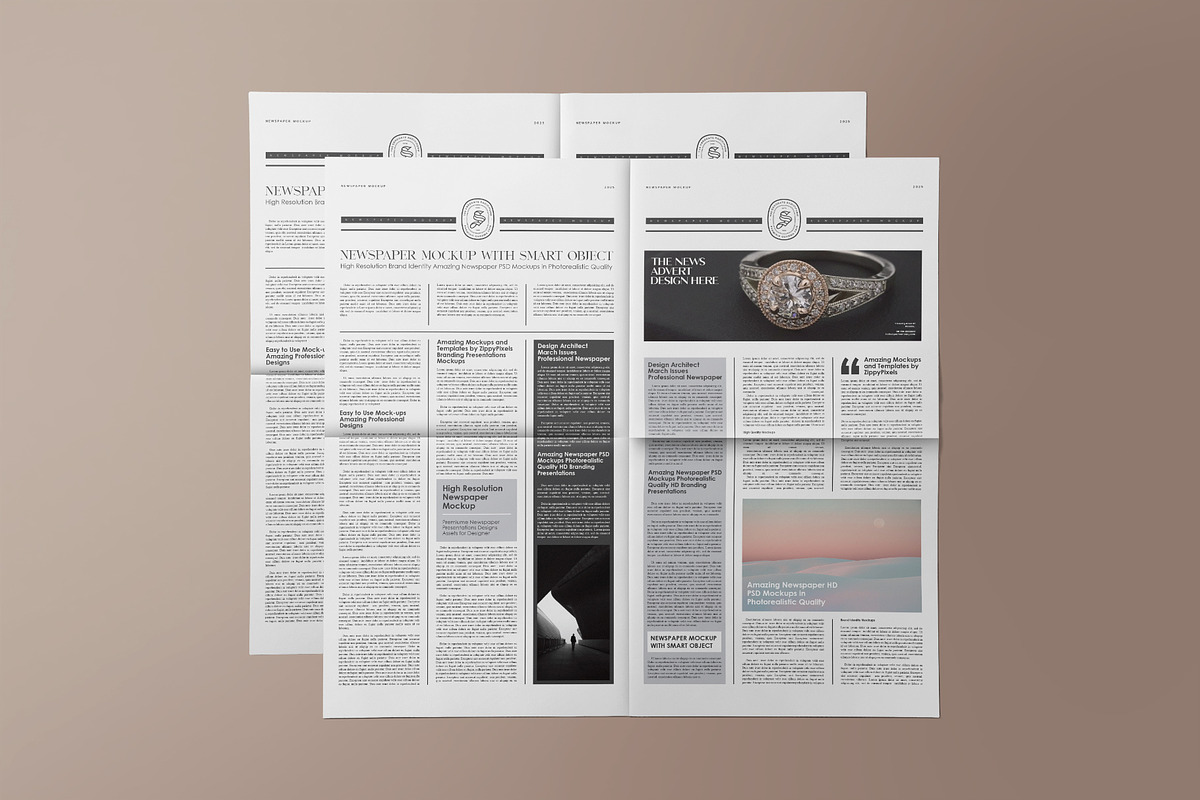 Newspaper Mockup, a Product Mockup by PixelVoyager (Photo 6 of 7)