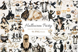 Halloween Party Clipart 91 PNG