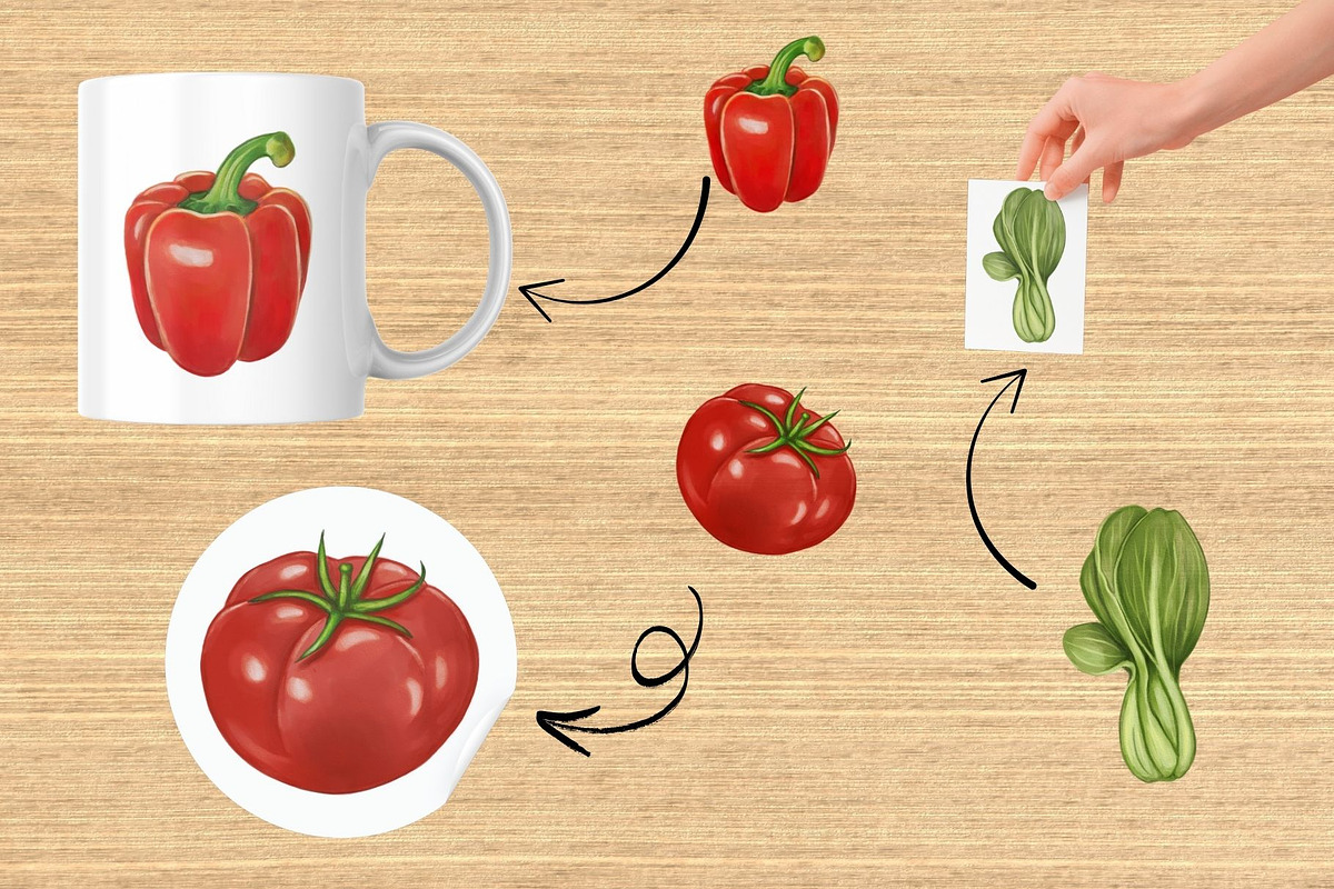 Watercolor Vegetables, a Food Illustration by Elatedowl (Photo 14 of 17)