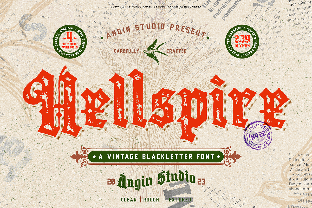 Angin Studio - Black Friday Bundle, a Blackletter Font by Angin Studio (Photo 2 of 7)