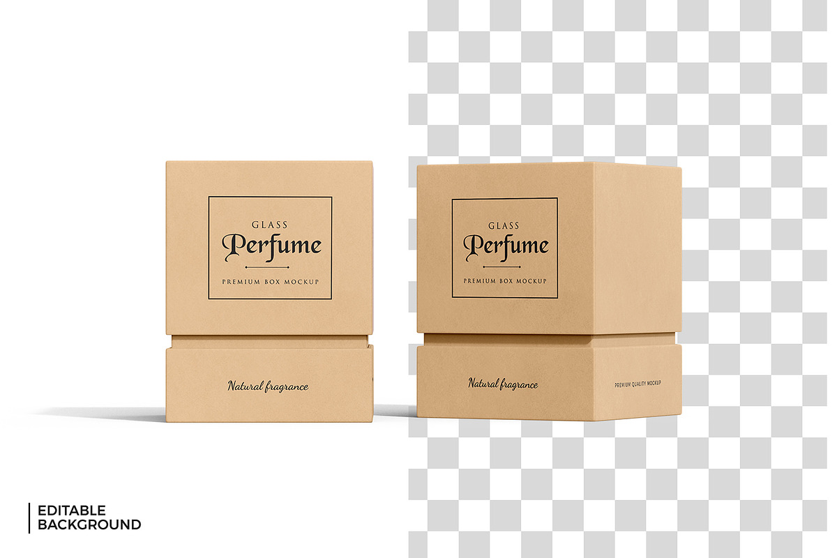 Kraft Box with Perfume Mockup, a Packaging Mockup by RamStudio2 (Photo 10 of 11)