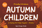 Autumn Children - Display Font, a Handwritten Font by QR Design Studio (Thumbnail 1 of 10)