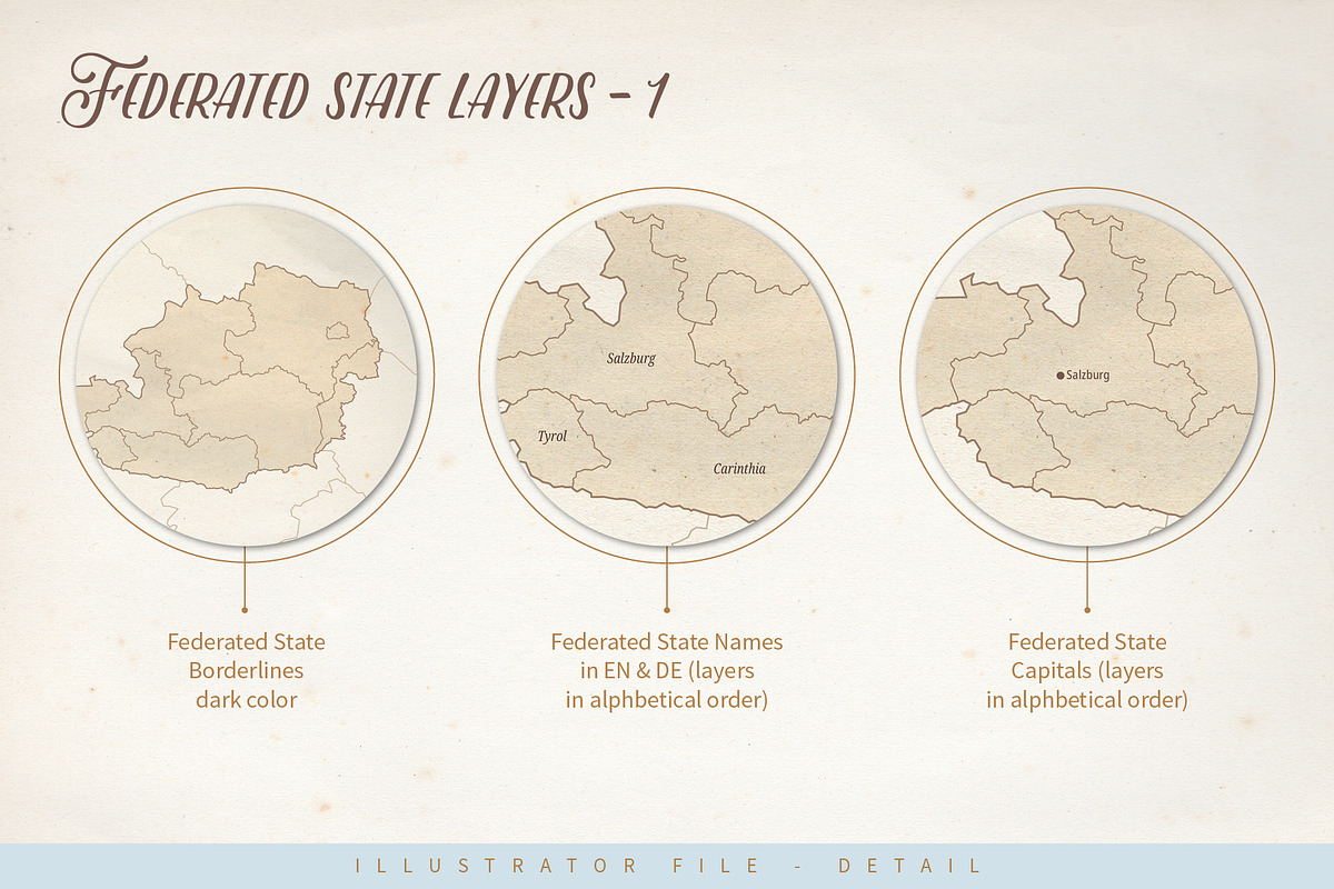 Le Tour du monde - Austria map, an Object Graphic by volume 1 visual design (Photo 13 of 20)