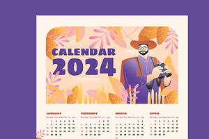 2024 Calendar Forest Theme