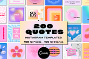 CANVA Instagram Quote Template, a Social Media Template by PLANETSEL (Thumbnail 1 of 6)