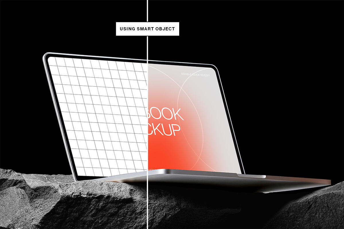 Macbook Mockup on Stone, a Mac Mockup by sagesmask.com (Photo 7 of 14)