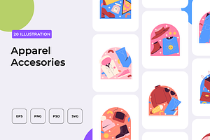 Apparel Accesories Illustration, an Outline Icon by Wencory