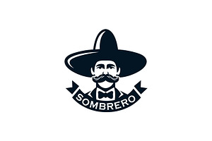 Mexician people with sombrero logo, a Branding & Logo Template by funpixel