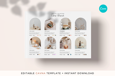 Landscape Line Sheet Canva Template, a Flyer Template by Hellohastore