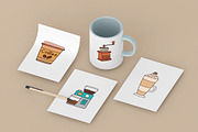 Coffee doodle illustrations set, an Icon by Gulnarart (Thumbnail 2 of 5)