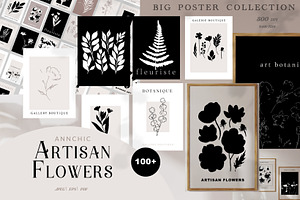 FLORAL ART PRINTS GALLERY. A4 POSTER