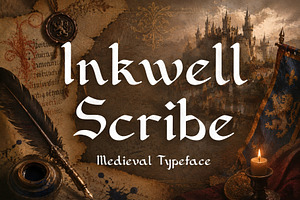 Inkwell Scribe - Medieval Typeface, a Serif Font by HipFonts